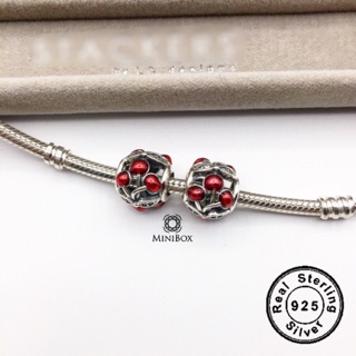 925 Silver Cherries Charm