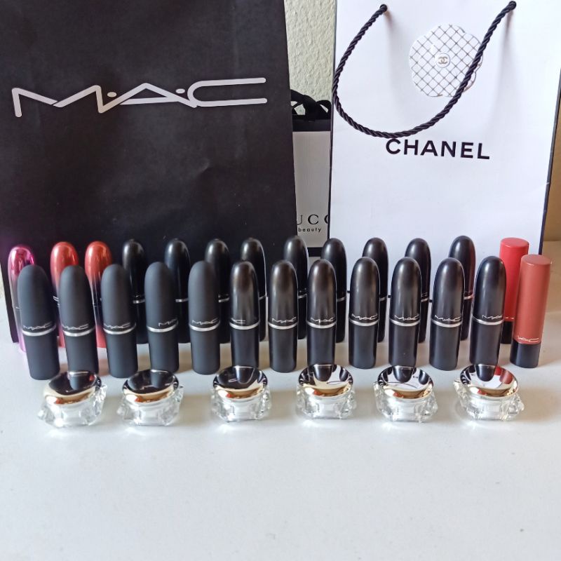 สีใหม่ล่าสุดของแท้100% MAC Lipstick แบ่งขาย แถมแปรงทาลิป ลิปแมคแบ่งขายสำหรับทดลอง ราคาเบาๆ