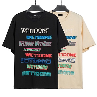 [100% Cotton] เสื้อยืดแขนสั้น ผ้าฝ้าย พิมพ์ลาย WELLDONE ทรงหลวม พลัสไซซ์ สําหรับผู้ชาย และผู้หญิง