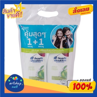 เฮดแอนด์โชว์เดอร์ แชมพูขจัดรังแค สูตรแอปเปิ้ลเฟรช 410 มล. แพ็คคู่head and shoulder dandruff shampoo Apple Fresh Formula