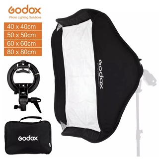 พร้อมส่ง Godox 60x60/80X80ซม.Softbox กับ S-Type Stable bowens Mount ยึดแฟลช Softbox สำหรับSpeedliteสตูดิโอถ่ายภาพ