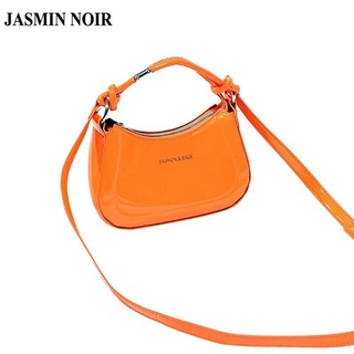 Jasmin NOIR กระเป๋าถือ กระเป๋าสะพายข้าง หนัง PU เรียบง่าย สําหรับผู้หญิง