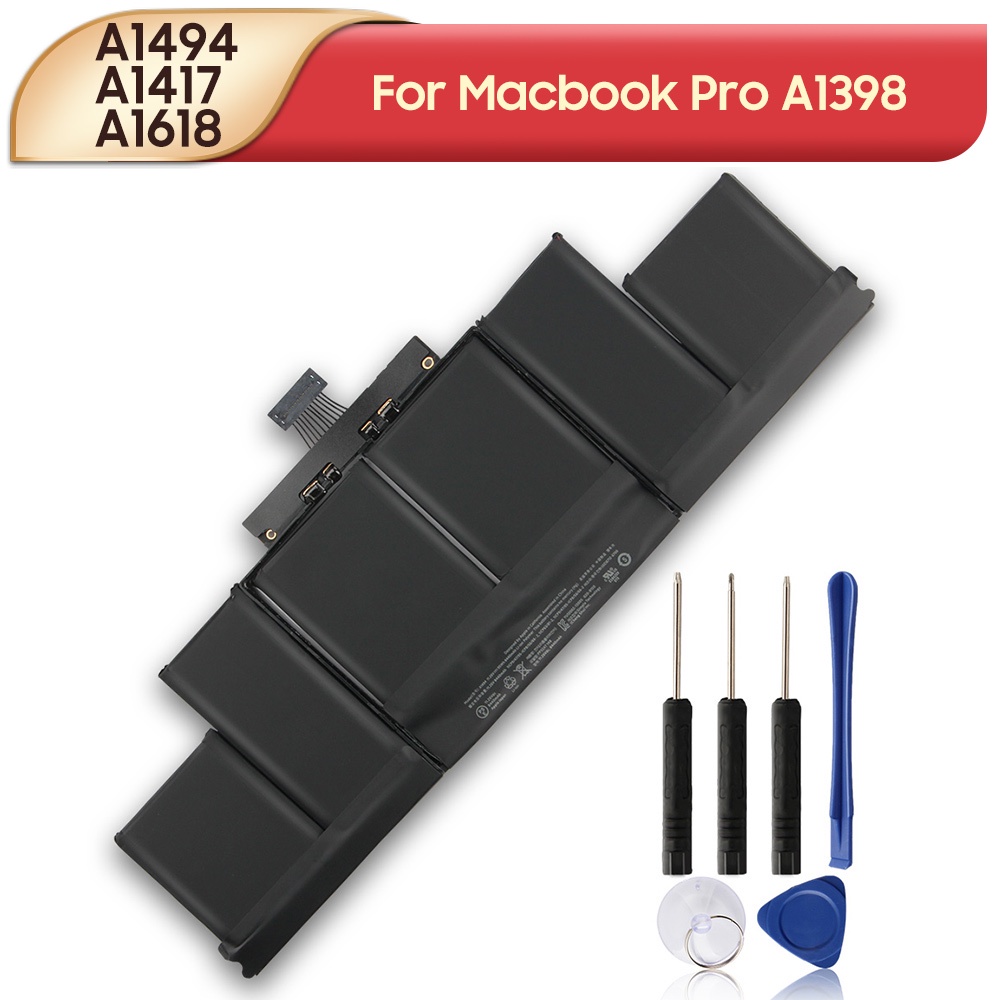 New Replacement Laptop Battery A1494 A1417 A1618 For Macbook Pro A1398 MC975 MC976 MacPro Rechargeab