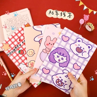 [ยกแพ็ค 4-5 เล่ม] สมุดโน๊ต A5 สมุดบันทึก สมุดมีเส้น การ์ตูน …