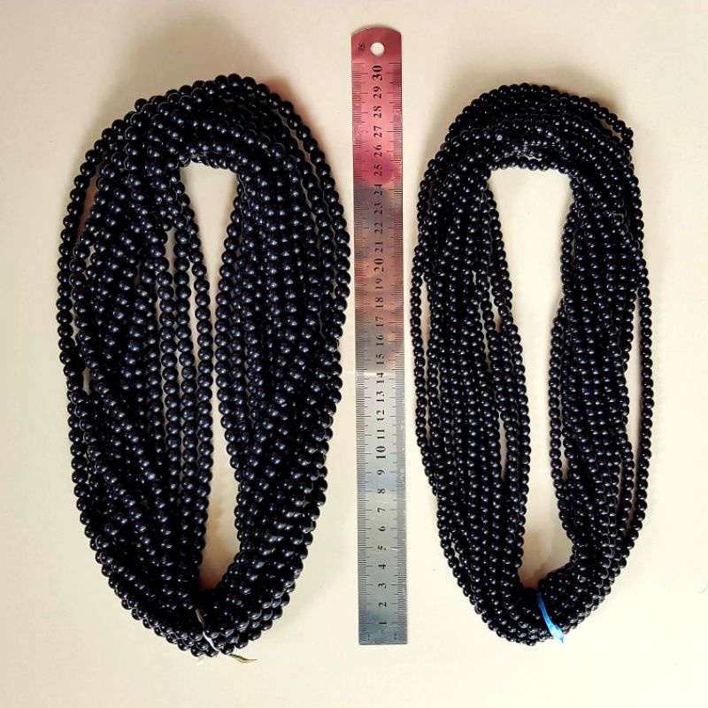 60 ซม.เลียนแบบหินสีดํา LIMBAT สร้อยคอโหล 12 ชิ้น PRD ขายส่ง