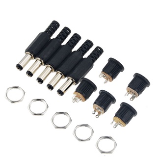 แจ็คซ็อกเก็ตพลาสติกเชื่อมต่อไฟฟ้า 12V 3A Male Plugs Female 10 ชิ้น