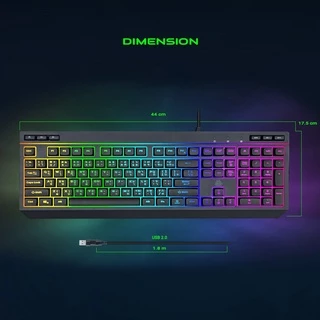 EGA TYPE K8 คีย์บอร์ดปุ่มยาง Rubber Dome ตกแต่งด้วยไฟ RGB ปรับไฟได้ 9 โหมด ของแท้ รับประกันสินค้า 2 ปี