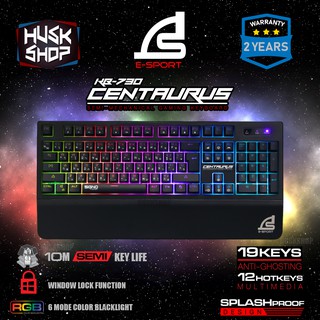 คีย์บอร์ด Signo KB-730 CENTAURUS คีบอร์ดเกมมิ่ง คีบอร์ดเล่นเกมส์ Semi-Mechanical RGB ประกันศูนย์ 2 ปี