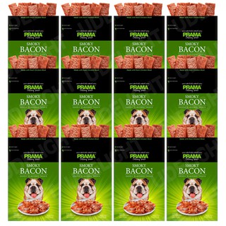 ขนมสุนัข Prama Stick รสเบคอนรมควัน 70 กรัม (12 ซอง) PRAMA Dog Treat Smoke Bacon Flavor Dog Snack 70g (12 pouches)