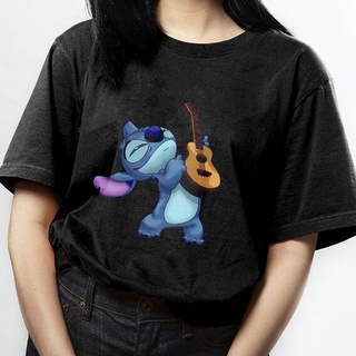 *คลังสินค้าพร้อม* LILO &amp; STITCH UNISEX เสื้อยืดพิมพ์ลายกราฟิกแขนสั้นแฟชั่น/โอเวอร์ไซส์/คู่/พลัสไซส์/Unisex Teeเสื้อยืดอน