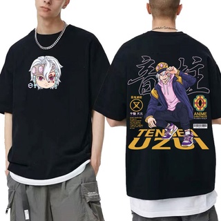 [S-5XL]เสื้อยืดแขนสั้น พิมพ์ลายกราฟฟิค Demon Slayer Uzui Tengen สไตล์ฮาราจูกุ สําหรับผู้ชาย และผู้หญิง