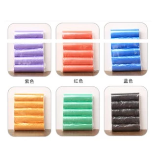 🔨🔨HDR🔨🔨 พร้อมส่ง ถุงขยะ พกพา ถุงขยะใบขนาด 45×50cm 1แพ็ค5ม้วน 100ใบ เนื้อเหนียว ไม่สกปรก