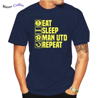 [COD]เสื้อยืดคอกลม แขนสั้น พิมพ์ลาย Eat Sleep Footbalerl Repeat คุณภาพ สําหรับผู้ชายS-5XL
