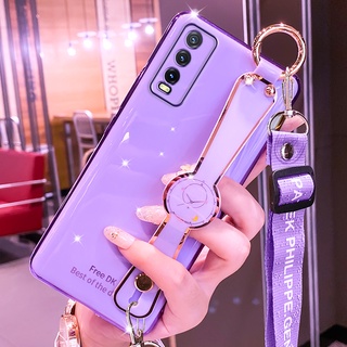 เคส VIVO Y15S Y21 Y33S V23e V21e Y31 Y76 V21 5G Y12S Y12A Y12D Y20sG Y20 Y20i 2021 Y72 5G V20 Pro V20SE Y30 Y50 V15 S1 Pro V19 Neo Y17 Y15 Y12 Y11 Y19 V11i V11 Y91 Y95 Y91i V9 V7 Plus ด้วยเชือกเส้นเล็กแบบถอดได้แฟชั่นหรูหราพรีเมี่ยมสาวและเคสโทรศัพท์แบบอ่อน