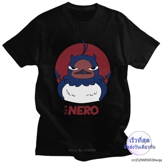 เสื้อยืดเท่ๆ เสื้อยืดแขนสั้นพิมพ์ลาย Clover Nero สไตล์ญี่ปุ่นสําหรับผู้ชายสีดํา