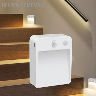 Helper Homemall โคมไฟ Led 2 ดวง ใช้แบตเตอรี่ เซนเซอร์ร่างกายมนุษย์ อินฟราเรด ชาร์จ Usb สําหรับติดทางเดิน บ้าน คอมพิวเตอร์