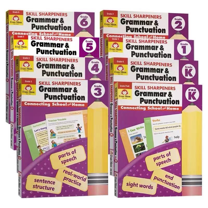 Evan-Moor Skill Sharpeners Grammar & Punctuation PreK/Grade K/Grade 1/Grade 2/Grade3 🚛 In Stock