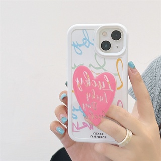 เคสโทรศัพท์มือถือ TPU ลายภาษาอังกฤษ พร้อมขาตั้ง สําหรับ iPhone14 13 13 Pro MAX 12 11 XR XS MAX