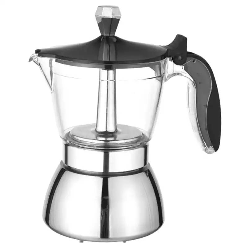 ส่งไวที่สุด ของแท้ 100%กาต้มกาแฟ moka pot แบบใส 4 ถ้วย 180 ml Espresso Machine