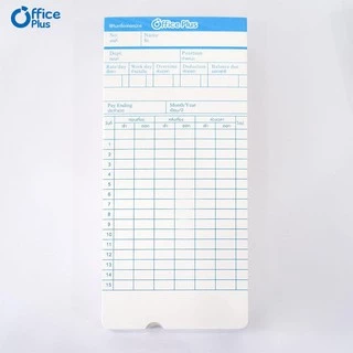 OfficePlus บัตรตอกเวลา สำหรับ เครื่องตอกบัตร OFFICE PRO (แพ็ค 100 ใบ) ( บัตรตอก ออฟฟิศ โปร )