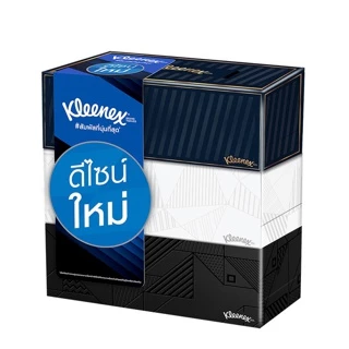 คลีเน็กซ์ บียู บ๊อกซ์ กระดาษเช็ดหน้า หนา2ชั้น 135แผ่น แพ็ค 3กล่อง Kleenex Facial Tissue (2Ply) Be-U Box Pack3