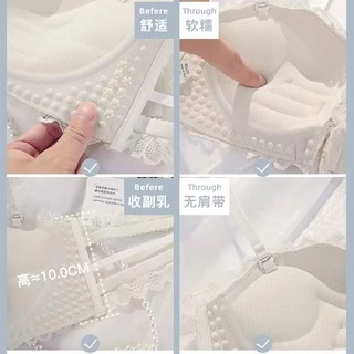 ✨w&c bras✨บรากระดุมหน้าสุดเซ็กซี่ บราผู้หญิง ดันบรา สายสะพายไหล่ถอดได้ NY010