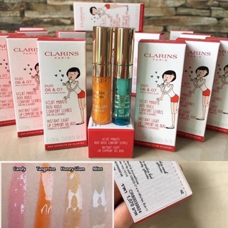 ลิปออยล์ Clarins Lip Oils Pick &amp; Love Instant Light Lip Comfort Oil Duo