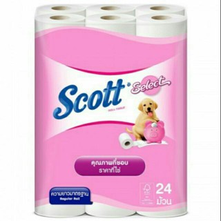 (ส่งฟรีไม่ใช้โค้ด) กระดาษทิชชู่ ซิลค์ zilk คอตตอน/Scott สก็อต 24 ม้วน