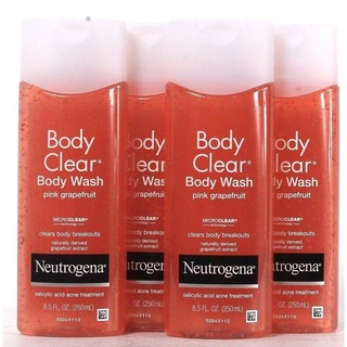 (4 Pack) Neutrogena Body Clear Body Wash, Pink Grapefruit (8.5 fl. oz.,1000ml)