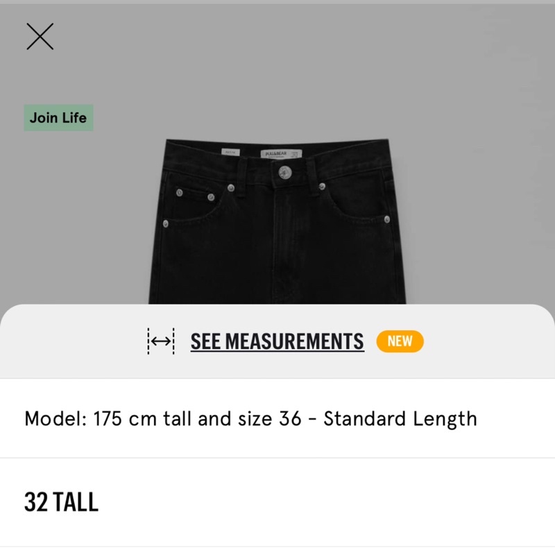 New Pull&Bear Basic Mom Jeans สีดำฟอก ทรงมัมเอวสูง #7