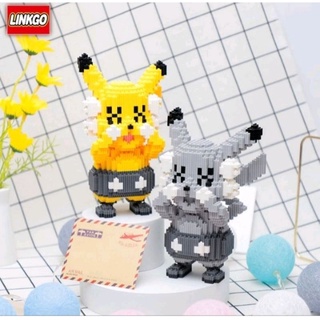 เลโก้นาโนเฟืองSize Jumbo - Linkgo 68401-68402 Pikachu Cos Kaws Yellow Grey Ver.