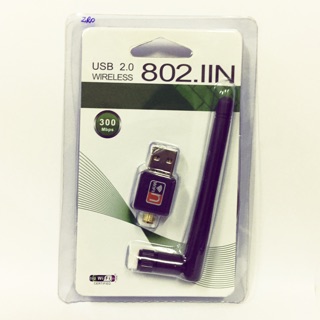 （USB 2.0 802.IIN USB） WIFI Wireless Adapter Network 300Mbps with Antenna (ตัวดูดสัญญาณ wifi)