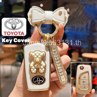 พร้อมส่ง เคสรีโมตกุญแจรถยนต์ สําหรับ Toyota Corolla Camry Chr Rav4 Auris Aygo Corolla Altis Yaris Innova Kijang Hilux Vigo Revo Agya