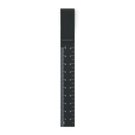 Clip Ruler Black / คลิปไม้บรรทัดอะลูมิเนียม สีดำ (HFK029-BK)