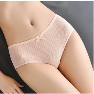 สินค้าพร้อมส่างจากไทย💥LoveIs Bra💥 (N470) กางเกงในผ้าร่องสีพาสเทลแต่งโบว์ สินค้าคุณภาพดี น่ารัก นุ่มสบาย