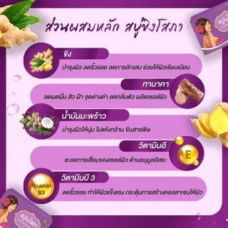 เซต 5 ก้อนสุดคุ้ม❗️❗️❗️ สบู่ขิงโสภา ระเบิดคลี้ไคล ของแท้100%