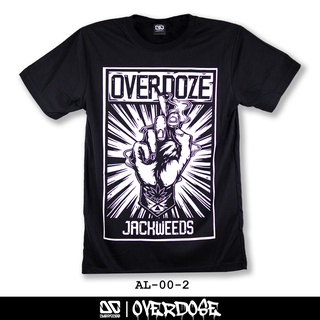 Overdose T-shirt เสื้อยืดคอกลม สีดำ รหัส AL-00-2(โอเวอโดส)