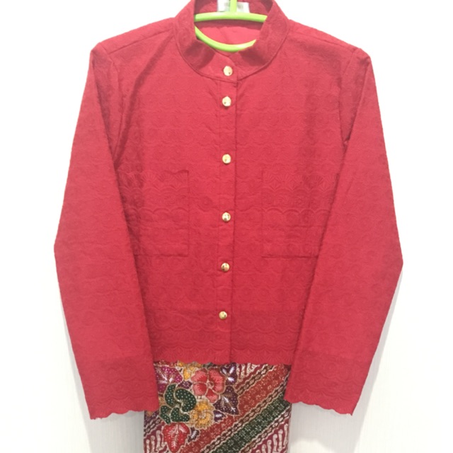 เสื้อบาบ๋า สีแดง ผ้าป่านมัสลินคอตตอนแท้‼️‼️