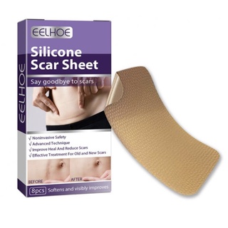 Silicone Scar Sheets 8Pcs.3วันถึงSelf-Adhesiveซิลิโคนเจลแพทช์สำหรับสิวburnScar