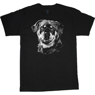 เสื้อยืดสีขาวเสื้อยืด พิมพ์ลาย Rottweiler Dog Breed Portrait Face สไตล์วินเทจ ของขวัญสําหรับคนหมาS-4XL