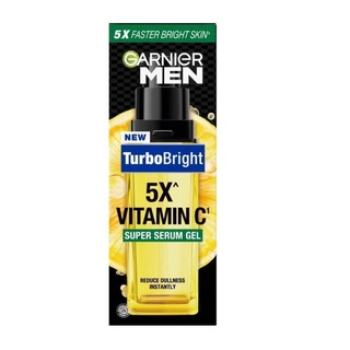 Garnier Men Turbo Bright 5X Vitamin C การ์นิเย่ เมน เทอร์โบ ไบรท์ ซูเปอร์ เซรั่ม เจล 30 มล.