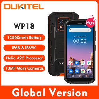 Oukitel WP18 Rugged Smartphone 5.93" 4G+32G 12500mAh Android 11 Mobile Phone HelioA22 13MP Quad Core