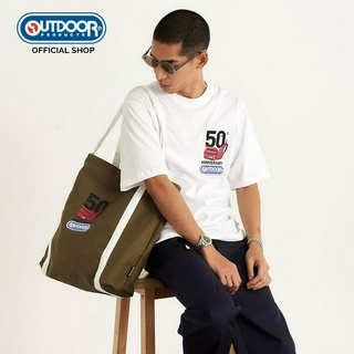 OUTDOOR PRODUCTS UNISEX 50TH YEAR ANNIVERSARY WHITE TEE เสื้อยืดคอลเล็กชั่น 50 ปี เอาท์ดอร์สีขาว ODUTS230006