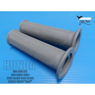 HONDA C50 C65 C70 C90 CM90 CM91 C100 CA100 C102 CA102 HANDLE GRIPS RUBBER "GREY" SET PAIR  // ปลอกมือ ปลอกแฮนด์ สีเทา