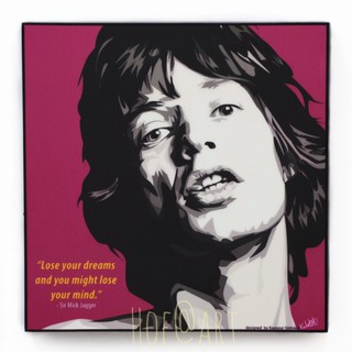 Mick Jagger มิก แจ็กเกอร์ นักร้อง Rock วง The Rolling Stones เดอะโรลลิ่งสโตนส์ รูปภาพ​ติด​ผนัง​ pop art ของขวัญ​ กรอบรูป