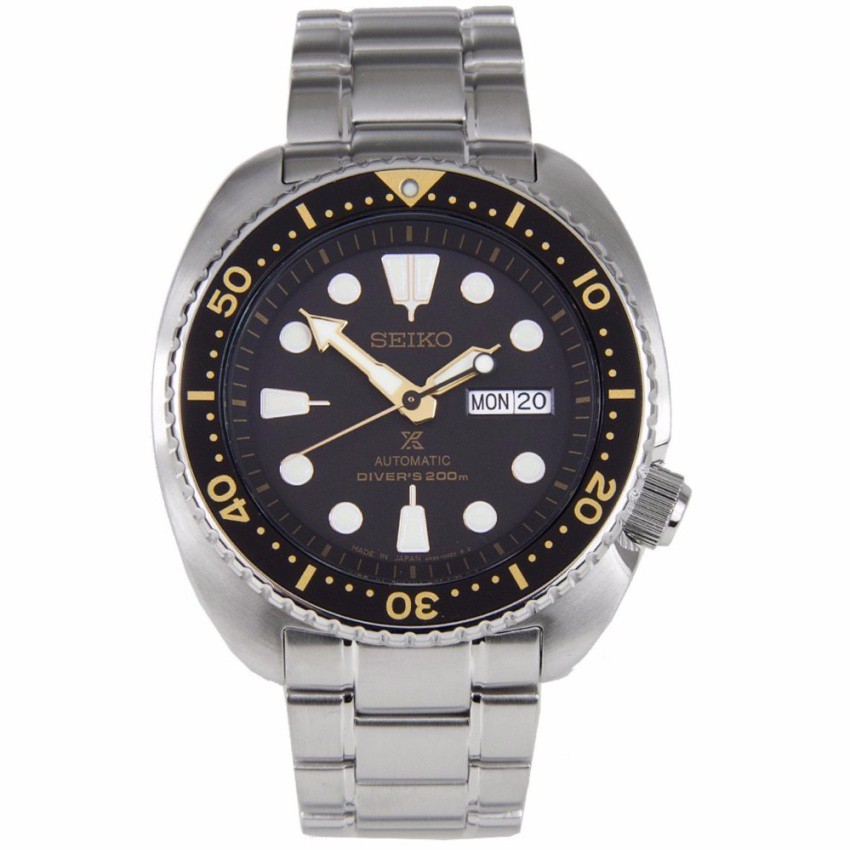 Seiko นาฬิกาข้อมือ Prospex Turtle Automatic Diver's 200M SRP775J1-Black