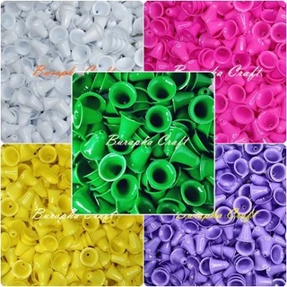 ระฆังพลาสติก กระดิ่งพลาสติก บรรจุ 100 ชิ้น/แพค เนิ้อดีสีสดสวย