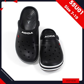 ADDA รุ่น 55U01 SIZE 7-10 รองเท้าแตะ รองเท้าลำลอง สำหรับผู้ชาย แบบสวมหัวโต  รองเท้าแตะลำลองแบบสวมหัวโต รองเท้ารัดส้น