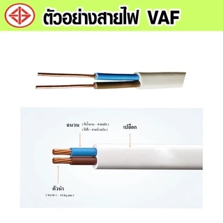 สายไฟบ้าน 1 , 1.5 , 2.5 , 4 VAF มอก. แท้ ปลอดภัย สายไฟ สีขาว สายไฟฟ้า แรงสูง ใช้กับ แอร์ งานแรงสูง คละยี่ห้อมีมอก. AT