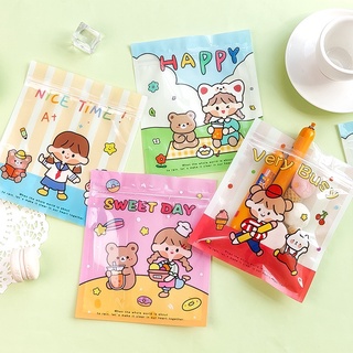 ถุงซิป มีลายน่ารักๆ ใส่แมสพับครึ่ง ใส่ของใช้ สินค้าพร้อมส่ง